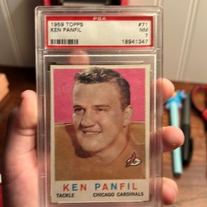 Its a Ken Panfil PSA 7 1959 Topps